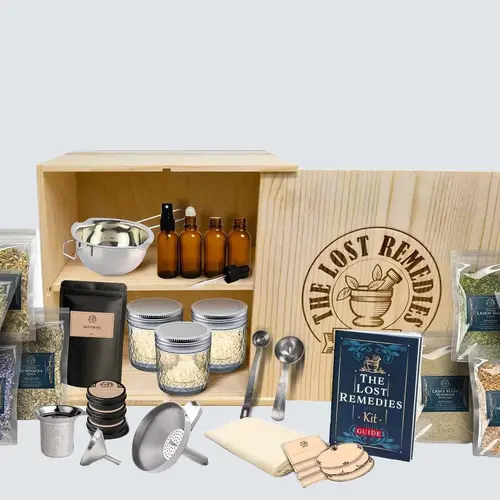The Lost Remedies Kit | 10 Medicinal Plants + Complete Herbalist Tool Set + Guide & Body Map Wellness Medical Kit