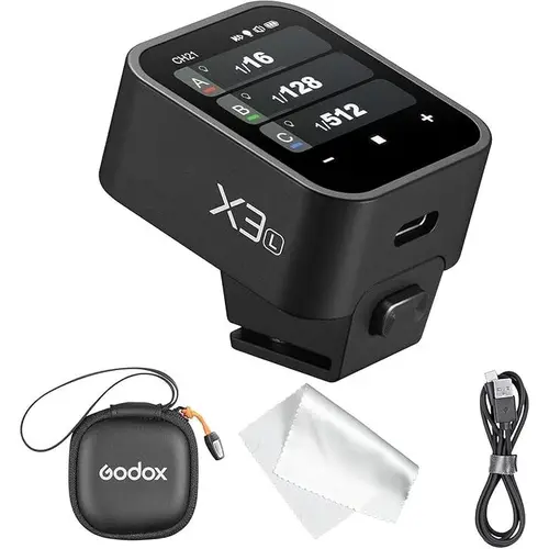 Godox X3 TTL Wireless Camera Flash Trigger - OLED Touch Transmitter, Built-in Rechargeable Lithium Battery, Portable Rear-Charging Xpro S/XProII S Upgrade for Sony Canon Nikon Cameras & Shutter Remote Accessories, Touchscreen