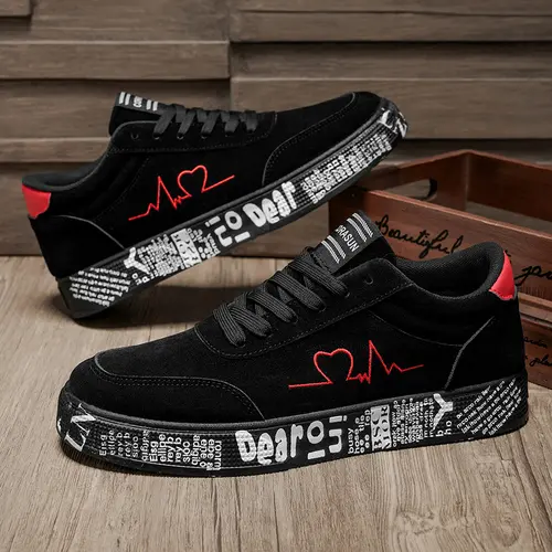 2026 Spring Summer Men's Mid Top Skateboarding Shoes Thick Soled Black Work Breathable Driving Sneakers for Autumn Winter Frosted leather board shoes Closed Trainer