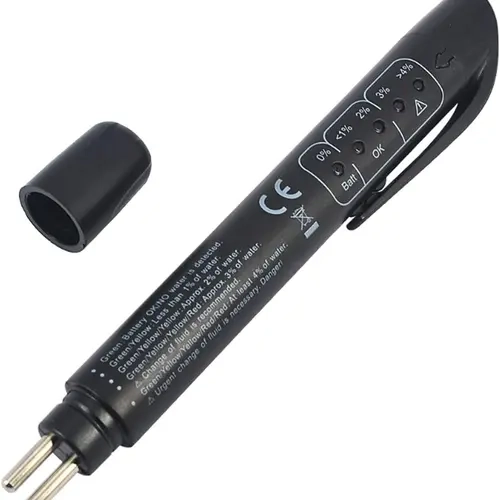 GJANSH Brake Fluid Liquid Tester Pen,1PC DOT 3 DOT 4 DOT 5.1 Brake Fluid Liquid Tester Pen, Car Diagnostic Testing Tool with 5 LED Indicators, Hydraulic Fluid Liquid Oil Moisture Analyzer, toolupgrade