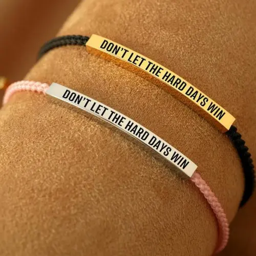 Stainless Steel & Bracelet, Adjustable 10 Inch Design, Custom Engraved Message, Elegant Style for All Occasions, High Quality Bracelet, Permanent Bracelet, Personalized Bracelet