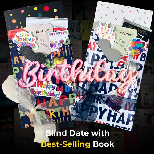 Blind Date With a Book - Birthday Edition - Handcraft Bookish Gift Box Unique Gift ideas Perfect for Birthday BookTok Friends and Self-Care Themed Goodies
