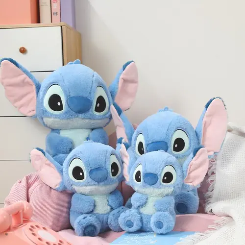 Disney Stitch Basic Sitting Plush Doll - Soft Huggable Stuffed Toy, Hand Washable, Shape Stays Firm, Home Decor, Sweet Gift for Her, Back to School Haul, Study Essential