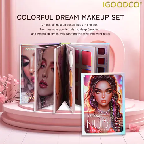 Igoodco 78-Shade Makeup Kit Set - European American Eyeshadow Palette with Multicolor Matte Highlighter, Lip Products, Eyeliner for Cosplay, Model IG3156, 1-Piece