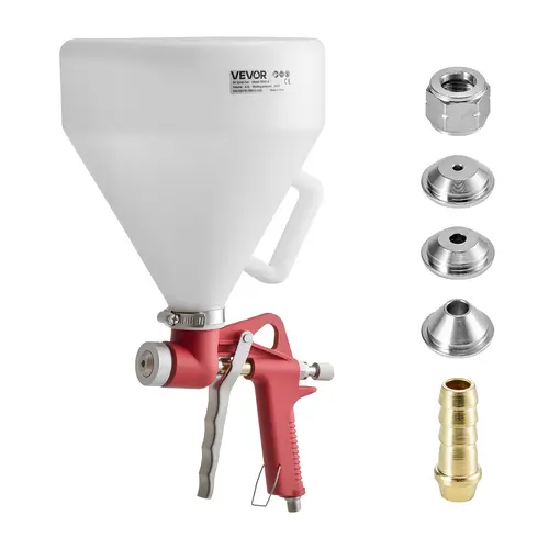 【Summerfinds】VEVOR Air Texture Spray Gun,1.45 Gallon Air Hopper Spray GunProfessional Drywall Texture Painting Sprayer with 3 Nozzles (3.5mm6mm8mm) for PopcornKnockdownOrange Peel Textures