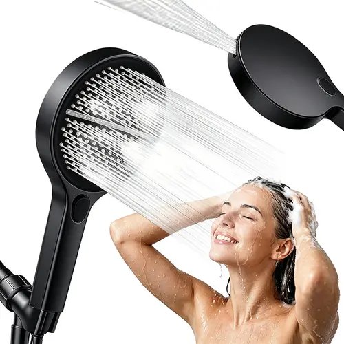 High Pressure Rotatable Handheld Shower Head Combo Set - 4 Spray Modes, Adjustable Bracket Mount, Hose, Targeted Spray for Hard Water Power Cleaning, Multi-Intensity Head Handheld Showers, Enhances Bathing Routine, Bathroom Home Supplies