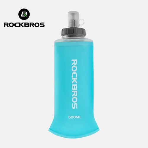 ROCKBROS 500ml Compact TPU Collapsible Soft Flask - Lightweight, Durable, Leak-Proof, Abrasion-Resistant, Convenient Unisex Portable Sports Water Bottle for Running, Hiking