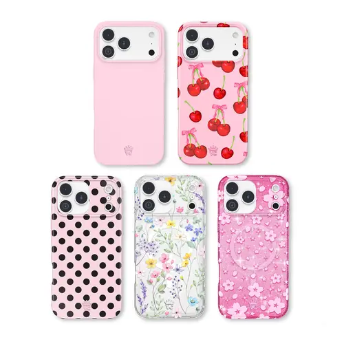 Velvet Caviar Feminine Cherry Flower Shockproof Protective iPhone Case - Trendy Wireless Charge Compatible, Durable Mobile Phone Accessory for Protection