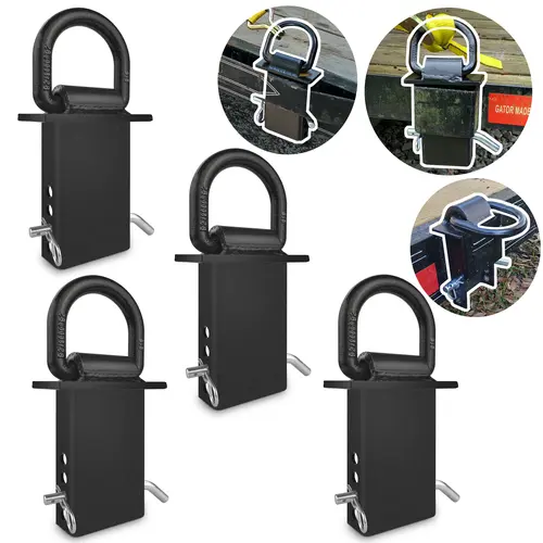 EACELIY 4Pcs 18000lbs Heavy Duty Solid Steel Corrosion Resistant Stake Pocket D-Rings, Bolt-On Assembly with 4 Pin Holes, Removable Tie-Downs for Utility Trailers & Flatbeds, Fits Most Bags #TikTokShopBacktoSchool #toolupgrade