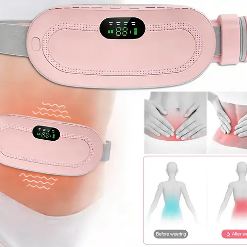 Warm You Multifunctional Heating Pad - 3 Heat Levels, 4 Massage Modes, Adjustable 1-3.7(V), Portable Cordless, Acrylonitrile Butadiene Styrene Build, for Belly/Back/Neck Relief (Household Appliance)