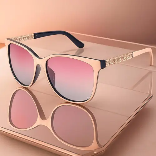KIMOR Square Sunglasses for Women - Ombre Gradient Lens Designer Shades, Oversized UV400 Eyewear for Everyday, Beach & Outdoor