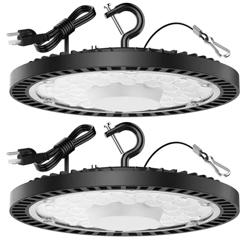 MATULSA 30000LM UFO LED High Bay Lights Set of 2, 160W LED Shop Lights, 600W MH/HPS Equivalent Warehouse Lights 5000K, Waterproof Industrial Commercial Lighting Fixtures for Workshop Barn Garage, Non-dimmable,campingessentials,outdoorfurnitures