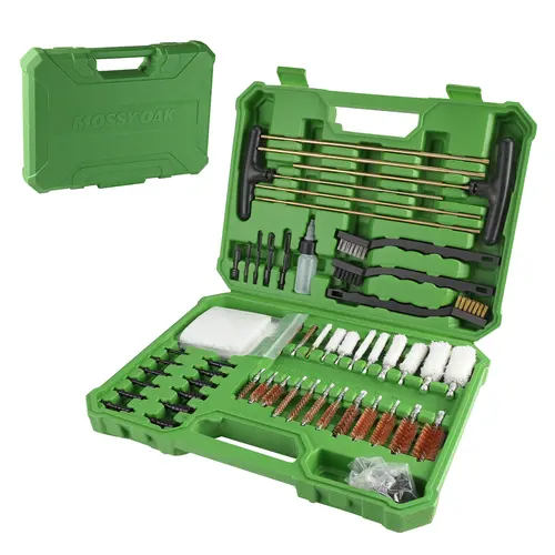 #backtoschool MOSSY OAK Universal Gun Cleaning Kit, Metal Brushes Gun Cleaning Tool Set with Travel Size Portable Case for Pistols Hunting Handgun Shot Guns