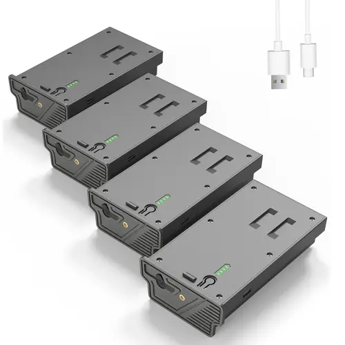 【Hunting Gear】4 Pack Upgraded Reveal Lipo Lithium Battery 6000mAh Solar Charge Battery Pack for Reveal Trail & Game Camera X Gen 3.0, Pro 3.0, X, X Ultra 3.0, X Pro, X Gen 2.0, XB, SK