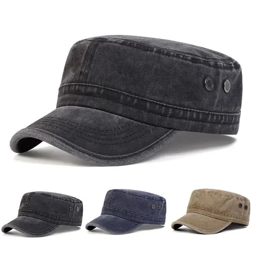 Unisex Vintage Wash Flat Caps Outdoor Sport Sunscreen Leisure Hat Spring Autumn Travel Tourism Beach Vacation