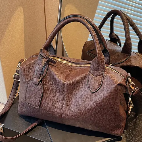 Women's Retro Textured Domed Crossbody Bag, Soft PU Leather Casual Shoulder Tote, Versatile Commuter Handbag for Daily Use and and Various Occasions, Simple Solid Color Pillow Bag, Handbag Shoulder Purse, Chic Crossbody Bag, Crossbody Handbags