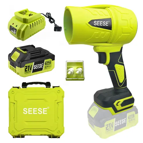 SEESE Turbo Jet Leaf Blower, Cordless Leaf Blower for Yard Leaves, Dust Cleaning, Snow Removal & Garden Use