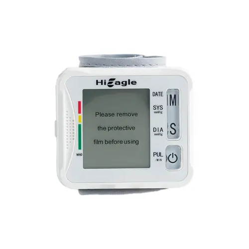 HiEagle Wrist Blood Pressure Monitor, Digital BP Machine with LCD Display, Adjustable Cuff, Pulse Rate & Irregular Heartbeat Detection, Large Screen, One-Touch Operation, Battery-Powered, Portable Cuff for Home Health, Hypertension & Heart Care.