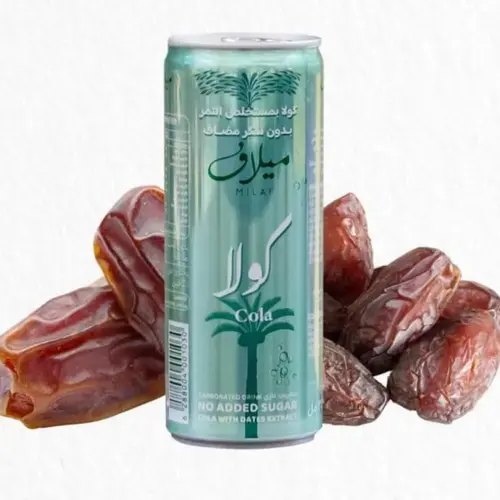 Milaf Sparkling Date Soda 8.1 fl oz (240ml) - Carbonated Fruit Drink (Cola / Up / Loumi)