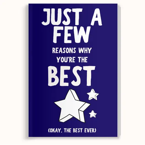 LARKINROAD Custom English Gift Book - "Just A Few Reasons Why You're The Best" - Heartfelt Personalized Gift for Partner, Best Friend, Christmas Stocking Stuffers