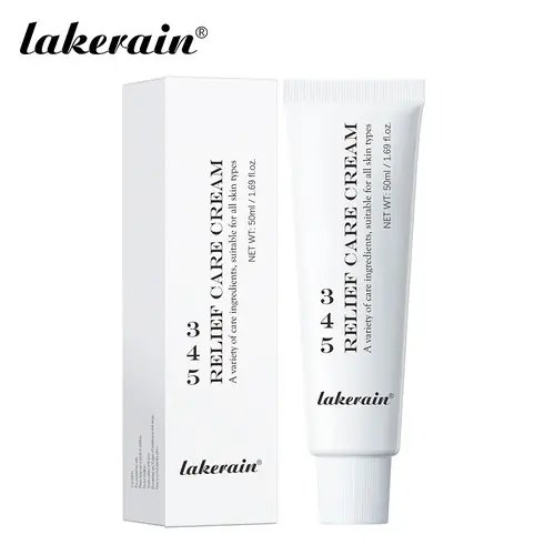Lakerain 345 Relief Cream - Korean Vegan Daily Face Moisturizer with Niacinamide & Panthenol, Blemish-Calming, Hydrating, Skin Repair for All Types, 50ml Radiant Gentle Moisturizer