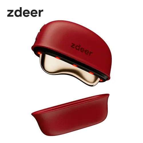 zdeer 5-in-1 Red Light Facial Device GS5 - Lymphatic Drainage Gua Sha Facial Care Tool, Heated Facial Sculpting Tool for Jawline Lifting, Anti-Aging & Puffiness Relief - Professional Spa At-Home Skincare Device#tiktokshopsummersale