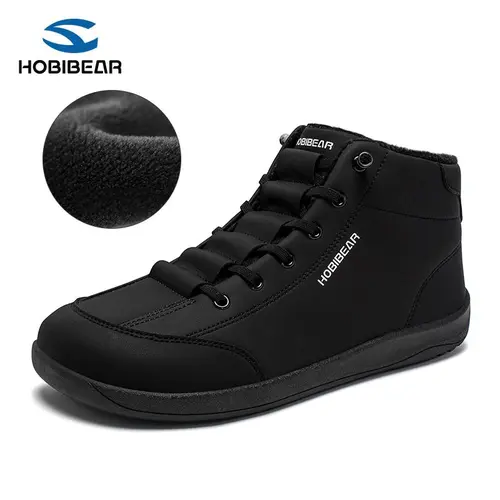 HOBIBEAR Women’s High Top Closed Leather Barefoot Shoes Wide Toe, Durable, Functional Design Everyday Women’s Shoes for Walking, Everyday Shoes tiktokshopbacktoschool,back to school,back to school haul