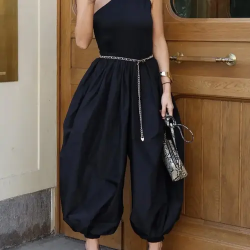 Women's High Waist Wide Leg Pants, Casual Long Pants, Elastic Waistband, Casual Loose-Fitting Baggy Design, Comfortable All-Day Wear, Perfect for Daily Use