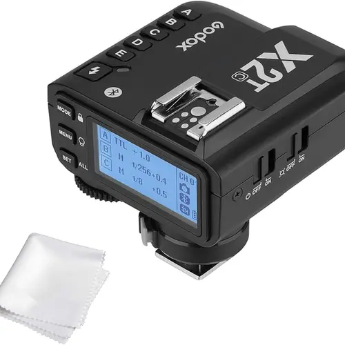 Godox X2T TTL Wireless Flash Trigger for Cameras, Phones & Tablets - Bluetooth, 1/8000s HSS, 5 Separate Group Buttons, Relocated Control-Wheel, New Hotshoe Locking, New AF Assist LED Light, 3.5mm Jack, 32 Channels, USB-C, Photographic Fill Light