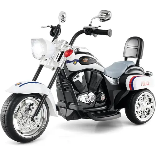Costway Kids Motorcycle, 6V Battery Powered Ride on Chopper Motorcycle w/Horn, Headlight, 3-Wheel Stable Ride on Toys, Electric Toddler Motorcycle for Kids, Gift for Boys Girls,Christmas Festival Gift Black Friday Cyber Monday