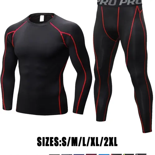 Thermal Underwear Mens Long Johns for Men Thermal Underwear Set Long Sleeve Base Layer Compression Suit Thermals Top & Bottom for Workout Skiing Running Sport Thermal Underwear