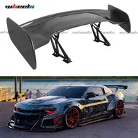 57" GT Style Universal Trunk Spoiler, Pro Racing Gloss Black Carbon Fiber , Fit for Multiple Car Models Including Dodge, BMW, Audi, Ford Mustang, Chevy Camaro, Corvette, Honda Civic, Kia, Nissan Altima