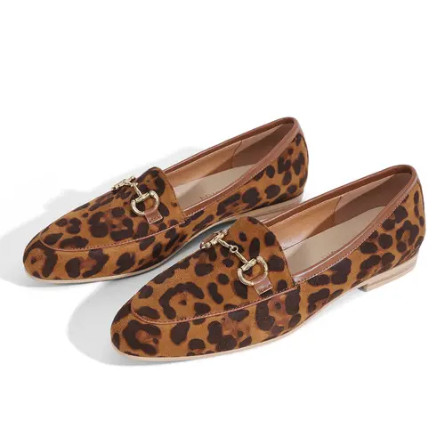 RONILURN Women's Synthetic Fabric Penny Loafers - Slip-In Round Toe Flats with Soft Rubber Sole, Comfortable Design for Business Casual, Office Work