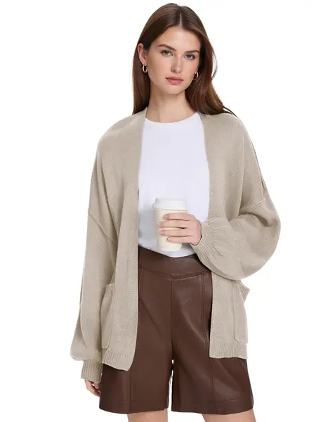 FireSwan 2026 Spring/Autumn Women's Soft Knit Sweater Cardigan, Cozy & Skin-Friendly Fabric, Loose Fit European & American Casual Style
