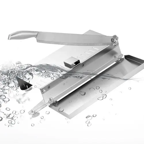 Stainless Steel Manual Slicer Utensils with Steel Body - Durable Vegetable Slicer, Kitchen Shredder for Frozen Beef, Bones, Ice Cream, Banana, Cook Meat, Deli Use, Easy to Clean with Finger Protector Set