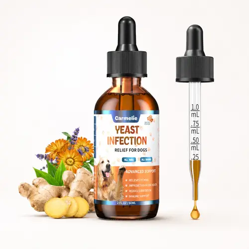 #backtoschool#sohochicCarmelie Yeast Infection Relief Drops for Dogs – Bacon Flavor 60ml | Soothes Itching, Supports Healthy Ears & Skin, Allergy Relief,  Helps Relieve Yeast Overgrowth, Safe for All Ages Dogs