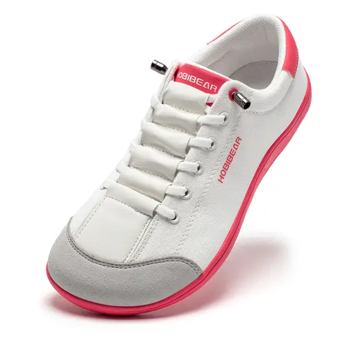 HOBIBEAR Women's Sneakers - Wide Toe Low-Top Flat Casual Shoes, Durable Trendy Soft-Soled Walking Shoes for Spring Outdoor Activities, Durable Walking Shoe