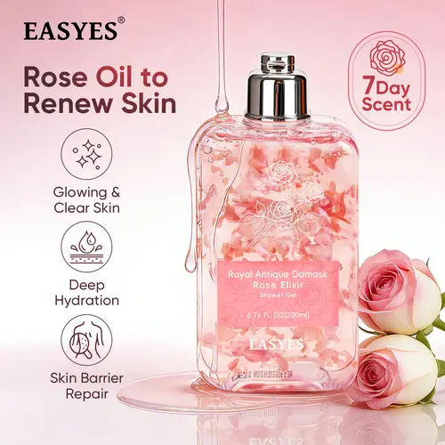 【Easyes】Rose Essence Native Body Wash - Red rose fragrance 3X repair Deep Moisture Soft Skin for Dry & Sensitive Skin Instant relief of dryness and itching vegan no animal testing The best choice for gifts -SW-2 #backtoschool