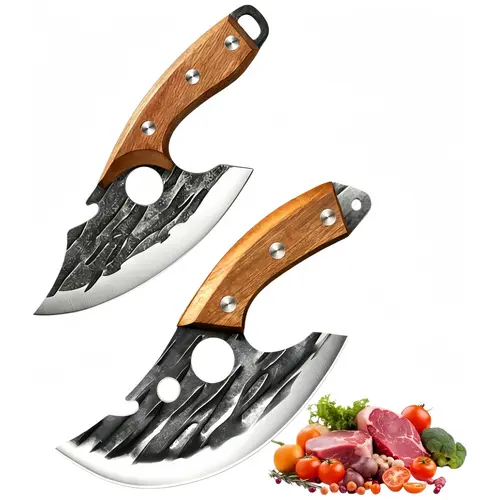 AWEE 2pcs Outdoor Multifunctional Knife Bone Removal Knife Cooking Knife Meat Cleaver Forging Knife Stainless Steel Kitchen Knife shrimp  knife Universal Multitool Blades