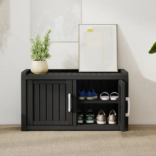 【Summergarden】45 Gallon 2 - Tier Shoe Organizer Cabinetwith Doors, Multipurpose Storage Cabinet for Living Room, Bedroom, Entryway,dorm room inspo,college dorm essentials,dorm haul
