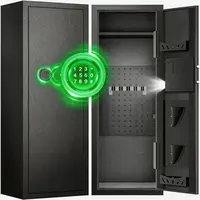 ACTIGER 13-15 Large Long Gun Safe Cabinet Easy Assembly for Rifles and Pistols with Quick Access Digital Keypad Removable Shelves Anti-Theft Design for Home Security Storage Thick Steel Gift Father'sDay With 3 Adjustable Gun Racks DIY