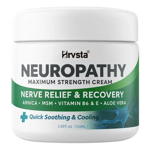 Maximum Strength Nerve Relief Cream - Soothing Pain Relief Body Lotion & Cream with Arnica+B6 Blend, MSM+Aloe Care, Quick-Drying Moisturizer for Feet/Hands/Legs, Made in USA Personal Care Product