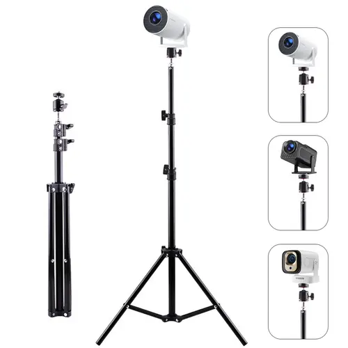 Projector Stand 120CM Portable Retractable Universal 1/4 Screw Floor Tripod Stand Mount For Magcubic HY300 Pro Porjector, Camera Traveling Products Adjustable #TikTokShopBackToSchool, Accessories, Live Streaming, Business Presentations, Projection Quality