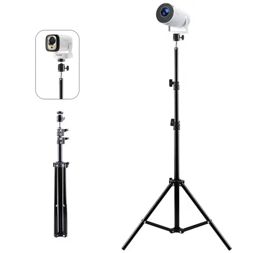 Projector Universal 1/4 Screw Stand 120CM Portable Retractable Floor Tripod Stand Mount For Magcubic HY300 Pro Porjector, Camera Traveling Products Adjustable #TikTokShopBackToSchool,back to school,back to school haul