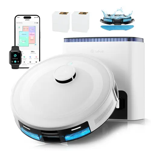 Lefant M2L Plus LiDAR Robot Vacuum and Mop, 190° PSD Obstacle Avoidance, 6000Pa Strong Suction, 45-Day Capacity, Multi-Floor Mapping, 130 Min Runtime, WiFi/Alexa/APP/iWatch,back to school,back to school haul