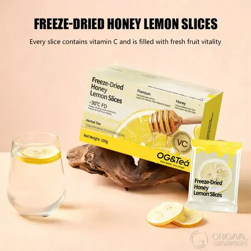 Freeze-Dried Honey Lemon Slices, Individually Packaged Convenient Instant Tea Beverage, 100g Daily Tea Dried Snack