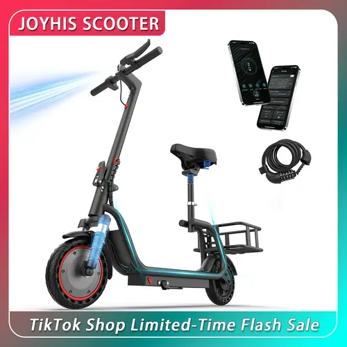 Electric Scooter for Adults, 350W motor, top speed of 19mph, 36Vbattery, foldable e-scooter for adults, equipped with app control and dual braking system.