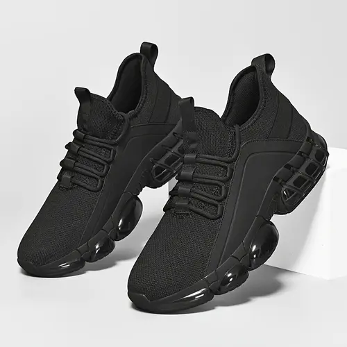 2026 Spring Summer men's new breathable sports and leisure shoes, lightweight running shoes, thick soled skateboarding shoes, black driving shoes Gymshoes High Top Sneakers