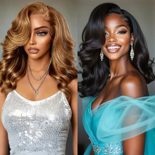 【 Literally obsessed- Beginner Friendly 】 Ashimary 250% Density Glueless Ready To Go Wig Pre Styled Side Part Body Wave 6x4.5 Lace Closure Bob Wig Natural Color & HIghlight Color Human Hair Pre Plucked Pre Cut For Black Women Pull Go Cap#summerwins