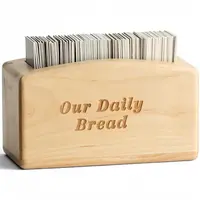 Our Daily Bread Wood Promise Box - Scripture Storage with 240 God's Word Promises, Sharable Scripture Cards, Gifts for Women, Daily Encouragement, KJV Texts, Christian Religious Gift